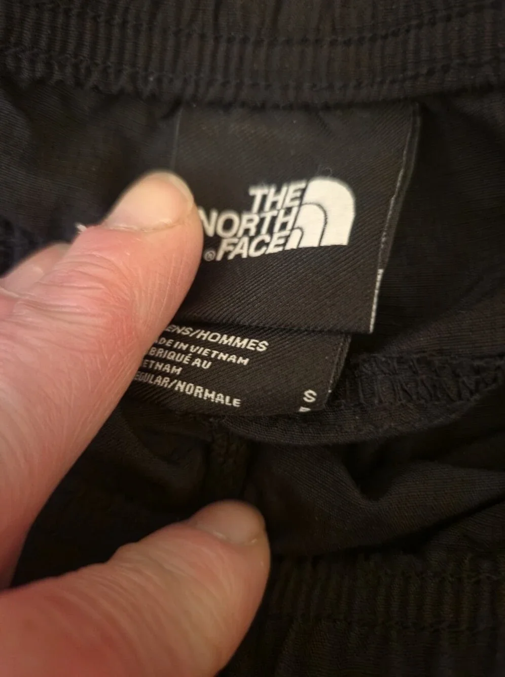 The North Face Men's Black Swim Board Shorts with White Drawstring